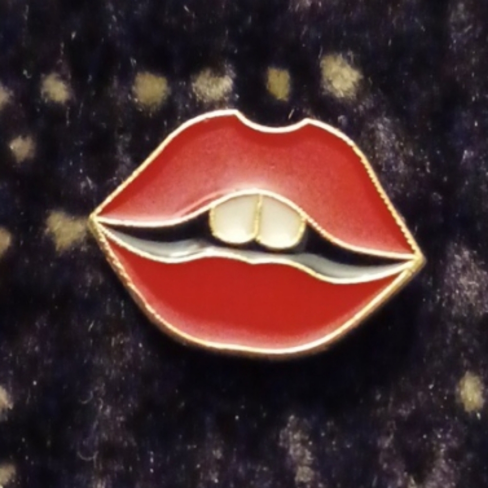 4/$30 Red Lips With Teeth Enamel Pin